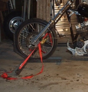 Motorcycle Wheel Chock and Tie Down