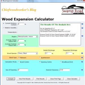 Wood Expansion Calculator