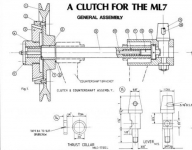 ML7 lathe clutch