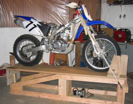Homemade Wooden Motorcycle Lift Table