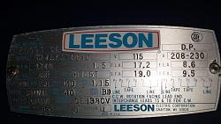 12�X37� Metal Lathe Digital Tachometer-leeson-1.5hp-motor-plate.jpg