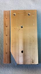 Click image for larger version.&nbsp;

Name:	Light mounting tapped holes in 0.25 inch aluminum plate.jpg&nbsp;
Views:	296&nbsp;
Size:	125.5 KB&nbsp;
ID:	8327