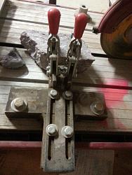 Converted Tile Saw To A Small Diamond Slab Saw-small-slab-saw-material-clamp.jpg