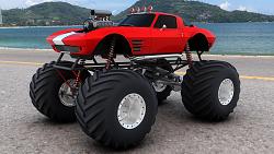 Corvette pickup truck conversion - photos-monster-truck-trucks-4x4-wheel-wheels-corvette-corvettes-hot-rod-rods-free-desktop.jpg