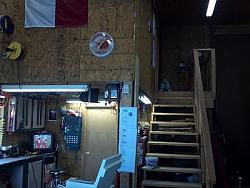 GarageBuilds.net: Wood Frame Garage by HeartlandTX-stairs.jpg