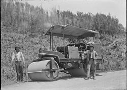 High-quality black-and-white photographs of large old machines and tools-nz-road-rolleri.jpg