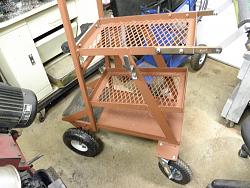 Home built****Welding Cart**** With Pneumatic Swivel tires **** Duel shelf Model-p3180007.jpg