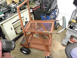 Home built****Welding Cart**** With Pneumatic Swivel tires **** Duel shelf Model-p3180008.jpg