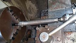 Made another Heavy duty G clamp from scrap-1.-threading-shaft-20150630_125341.jpg