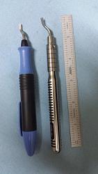 Click image for larger version.&nbsp;

Name:	Homemade and Shaviv deburring tools.jpg&nbsp;
Views:	1761&nbsp;
Size:	62.4 KB&nbsp;
ID:	3864