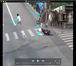 Motorcycle riders nearly crushed by mixer truck - GIF-survivors.png