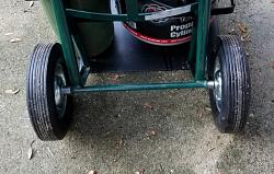 Click image for larger version.
Name: 09 21 20 propane cart 13 wheel spacers on cart small.jpg
Views: 262
Size: 179.0 KB
ID: 37272