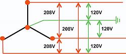 Rotary Phase Converter (Create 3-phase power from a single phase source)-208v-yschematic.jpg