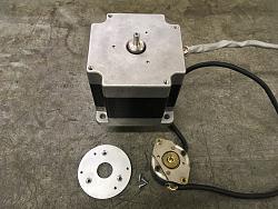 Rotary table stepper motor encoder mounting plate and encoder bore reducer-stepper-encoder-ready-assembly.jpg