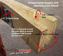Rough and Ready Bicycle Stand for Repairs and Maintenance.-stand-details.jpg