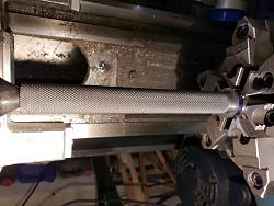 Click image for larger version.&nbsp;

Name:	Finished 21 pitch knurling on 303 stainless steel.jpg&nbsp;
Views:	246&nbsp;
Size:	99.3 KB&nbsp;
ID:	28242