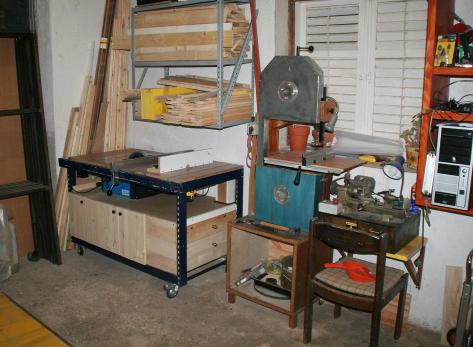 Tablesaw with router, bandsaw