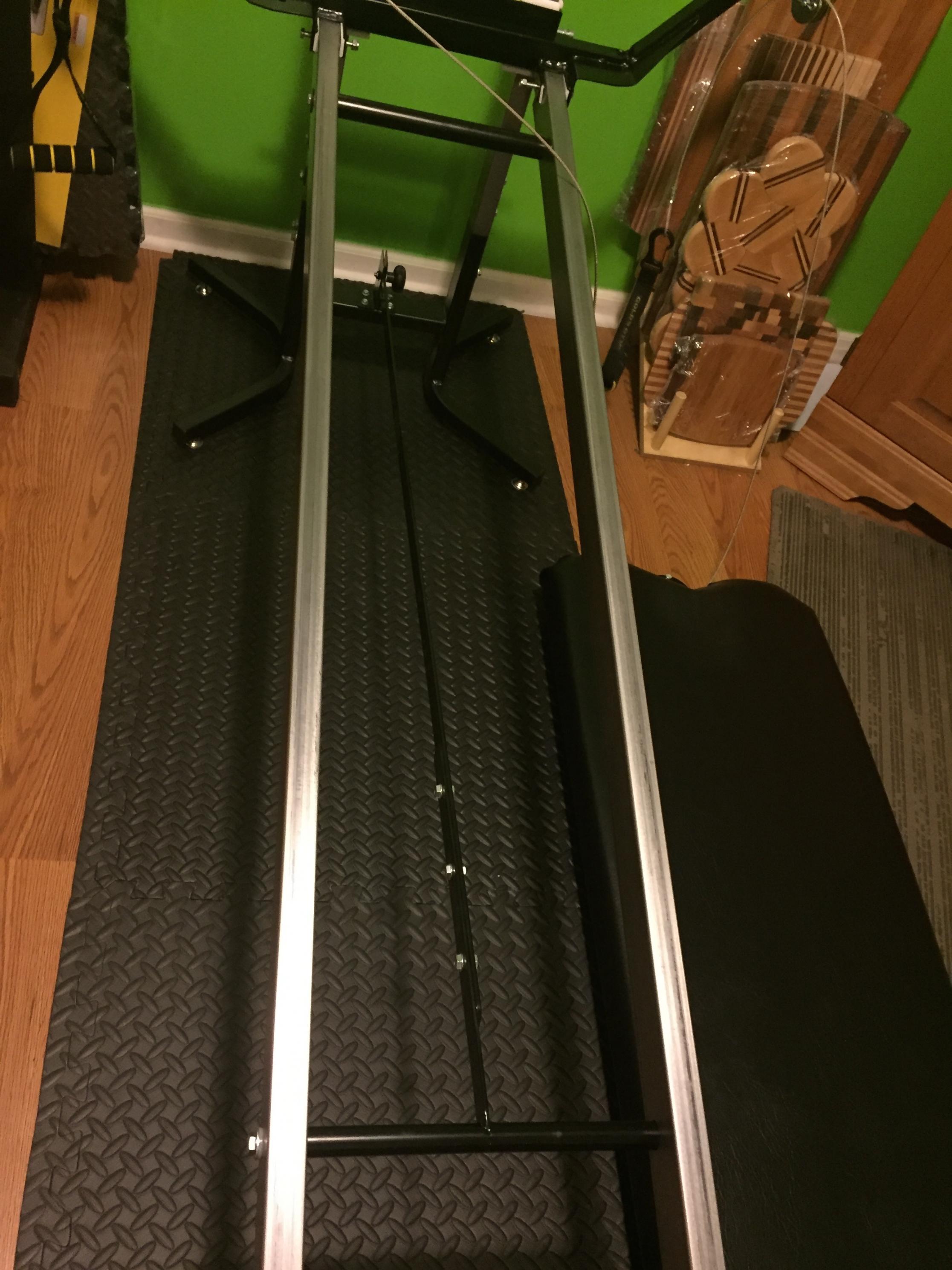 The glide rails are 1 x 2 tubing polished. The black cross tube pivots with the height adjustment.
