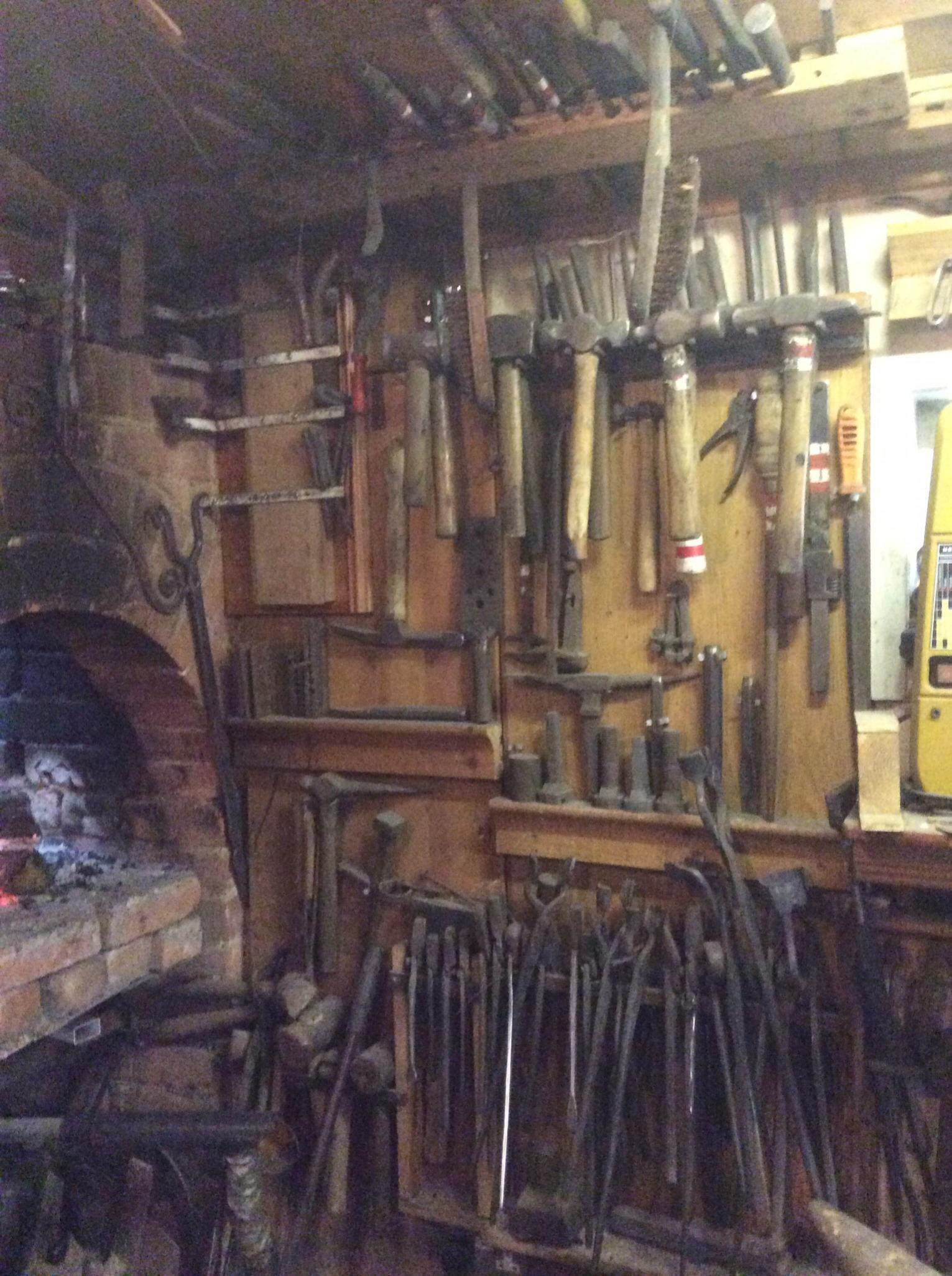 Some of my hammers,tongs & drifts