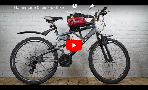 homemade chainsaw bike