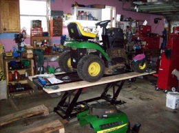 Homemade Lawn Tractor Lift