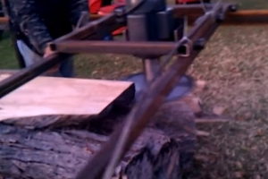 Homemade Swing Blade Sawmill