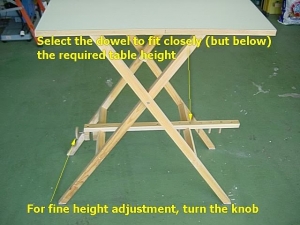 Folding Adjustable Table