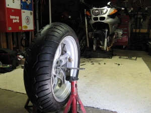 Homemade Motorcycle Tire Balancer