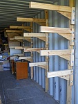 Cantilevered Shelving for Shipping Containers