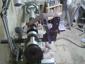 Lathe Belt Grinder Attachment