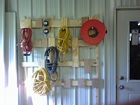 French Cleat Cord Storage
