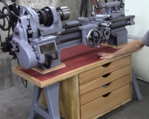 Lathe Catch Pan and Cabinet