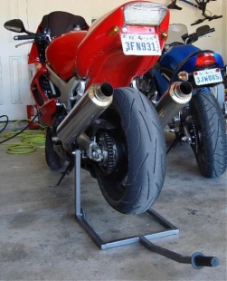 Homemade Rear Wheel Motorcycle Stand