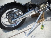 Motorcycle Chain Alignment Setup