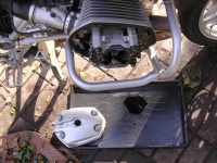 Motorcycle Parts and Spill Tray